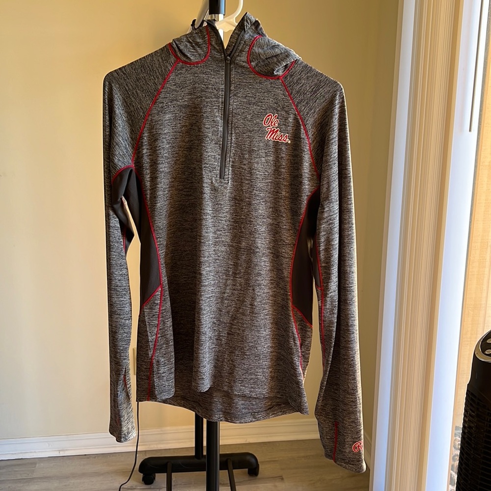 Pullover. With logo ole miss on it smoke free home